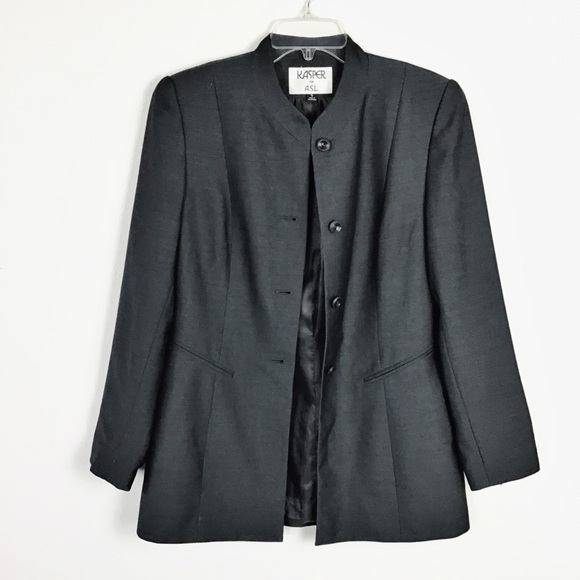 Kasper Jackets & Blazers - Kasper Women’s Long Suit Jacket Black 6